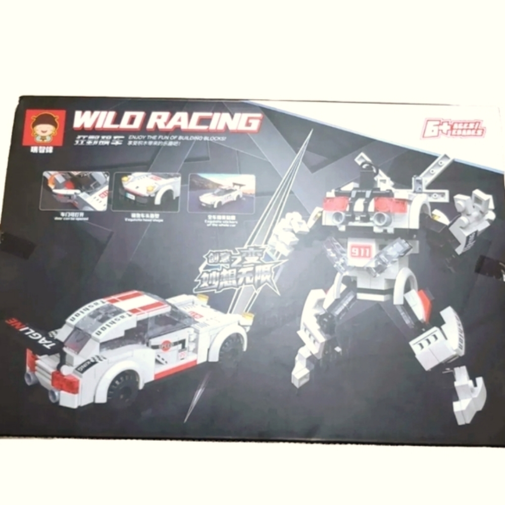 New Wild Racing Porche 911 Building Blocks Tranforms Robot Toy 281 Pcs Boy Gift